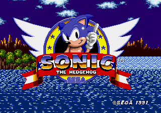 Sonic Uno Title Screen